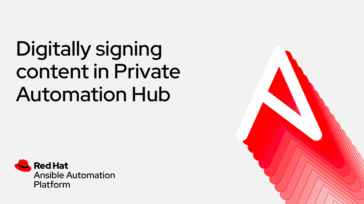 Digitally signing Ansible Content Collections using private automation hub